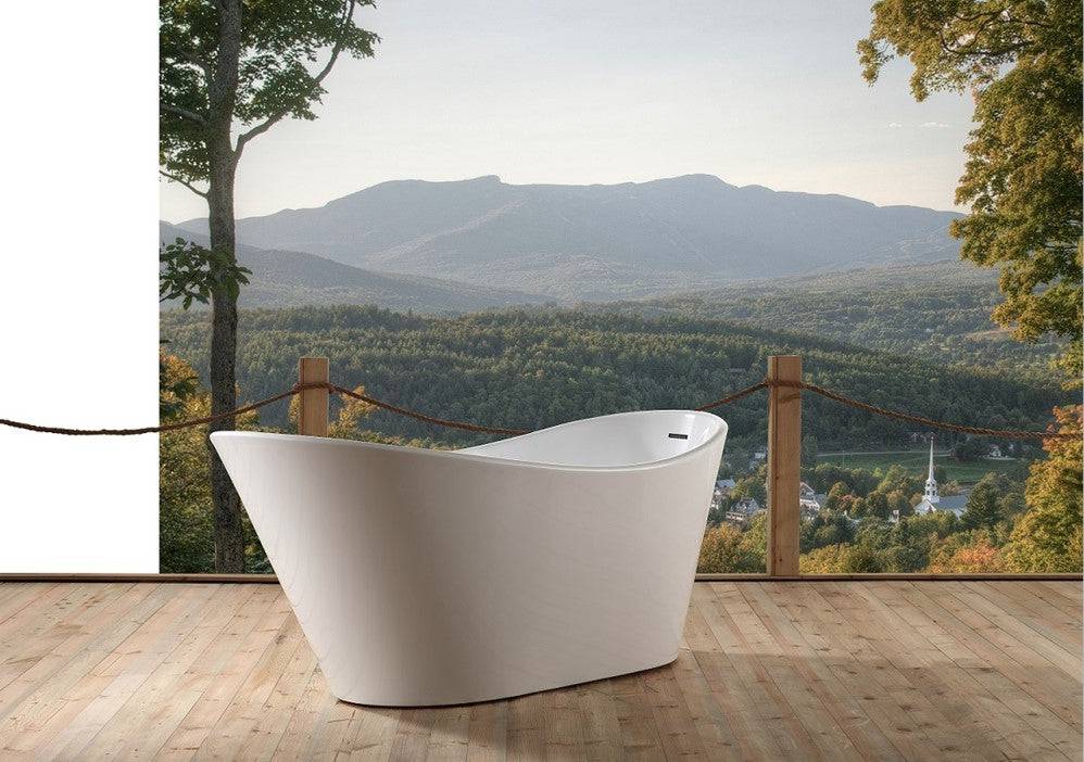 Kube Bath 67" x 31.38" x 29.5" Lavello Free Standing Bathtub - Renoz