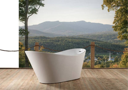 Kube Bath 67" x 31.38" x 29.5" Lavello Free Standing Bathtub - Renoz