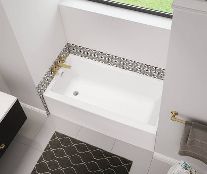 Maax Bosca 6030 IFS AFR Acrylic Alcove Left-Hand Drain Bathtub in White