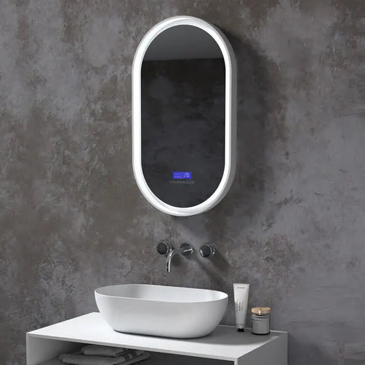 Slik Portfolio - Miroir oblong intelligent Slik Stone avec écran LED et Bluetooth