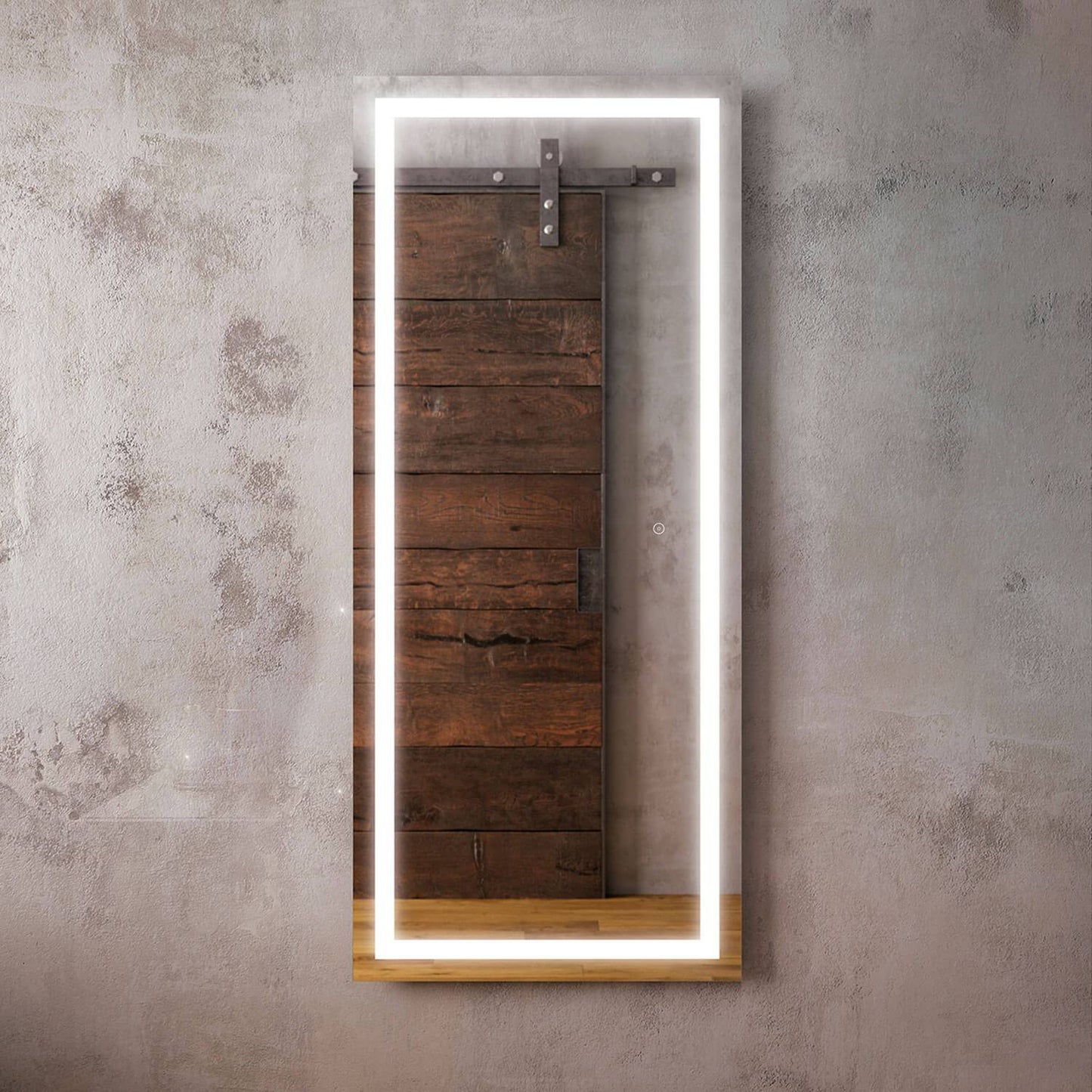 Kalia EFFECT Walk-In Rect. LED Lighting Mirror 24" x 56" With Frosted Strip Inside and 2-Tones Touch Switch - Renoz