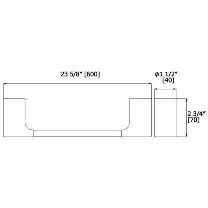 Laloo Payton Single Towel Bar P5624