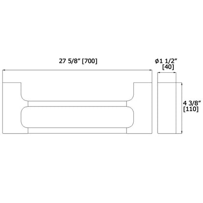 Laloo Payton Extended Double Towel Bar P5630d