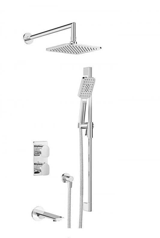 Ensemble de douche thermostatique complet à pression équilibrée Baril (PETITE B04 4305)