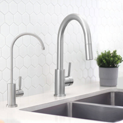 Stylish Lodi 11.25" Kitchen Drinking Water Tap Faucet, Stainless Steel Brushed Finish K-142S - Renoz