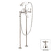 Aquadesign Products Floor Mount Tub Filler (London R2919L) - Brushed Nickel