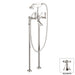 Aquadesign Products Floor Mount Tub Filler (London R2919L) - Polished Nickel