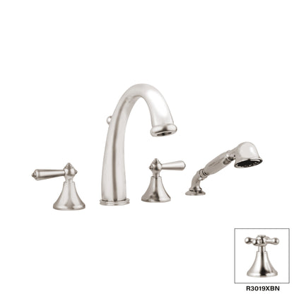 Produits Aquadesign 4 pièces. Support de pont (London R3019L) - Nickel brossé