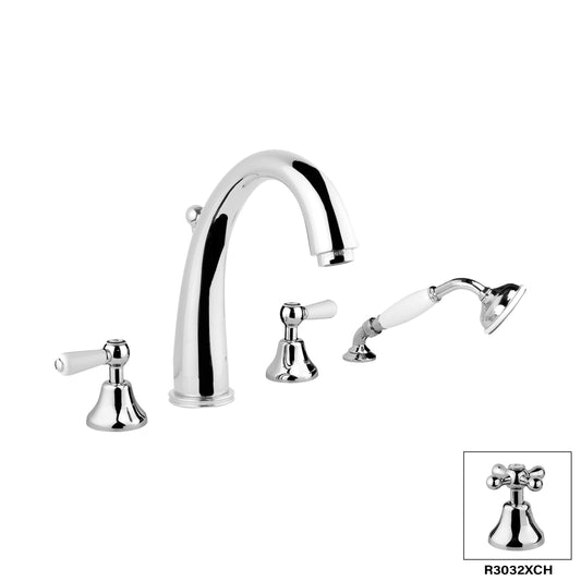 Produits Aquadesign 4 pièces. Support de pont (Colonial R3032L) - Chrome