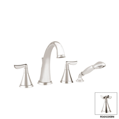 Produits Aquadesign 4 pièces. Support de pont (Manhattan R3053L) - Nickel brossé