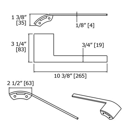 Laloo Radius Hand Towel Holder R3080