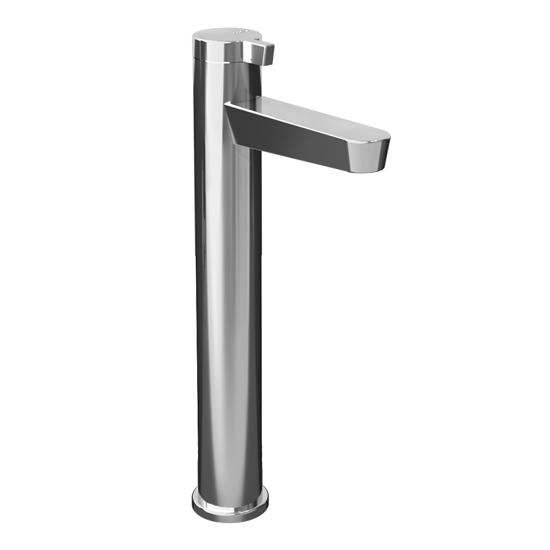 Rubi Abyss Raised Single-lever Bathroom Faucet With Drain- Chrome - Renoz