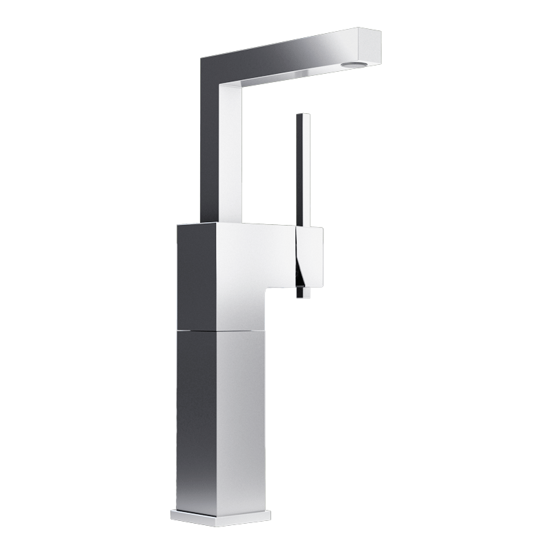 Rubi Jawa Raised Single Lever Washbasin Faucet With Drain- Chrome - Renoz