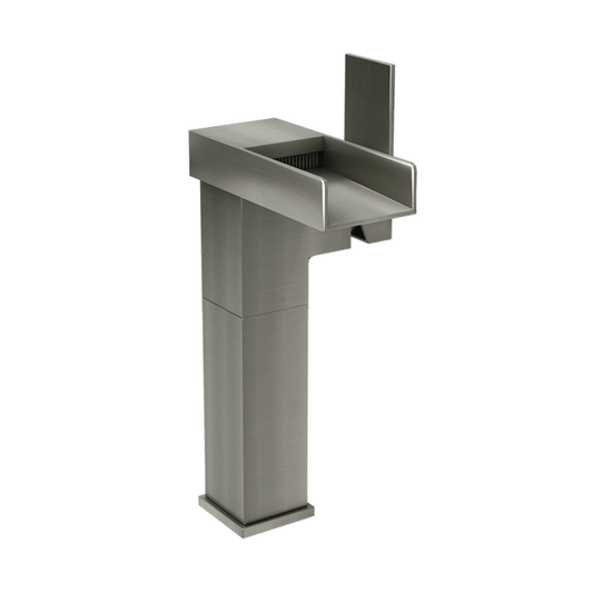 Rubi Kali Raised Single Lever Washbasin Faucet Without Drain- Nickel - Renoz