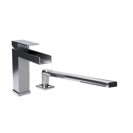 Rubi Kali Two-piece Bathtub Faucet With Drain- Chrome - Renoz