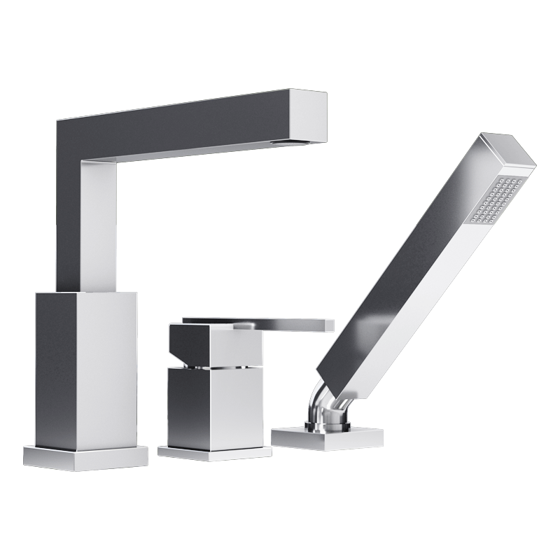 Rubi Jawa Three-piece Bathtub Faucet- Chrome - Renoz