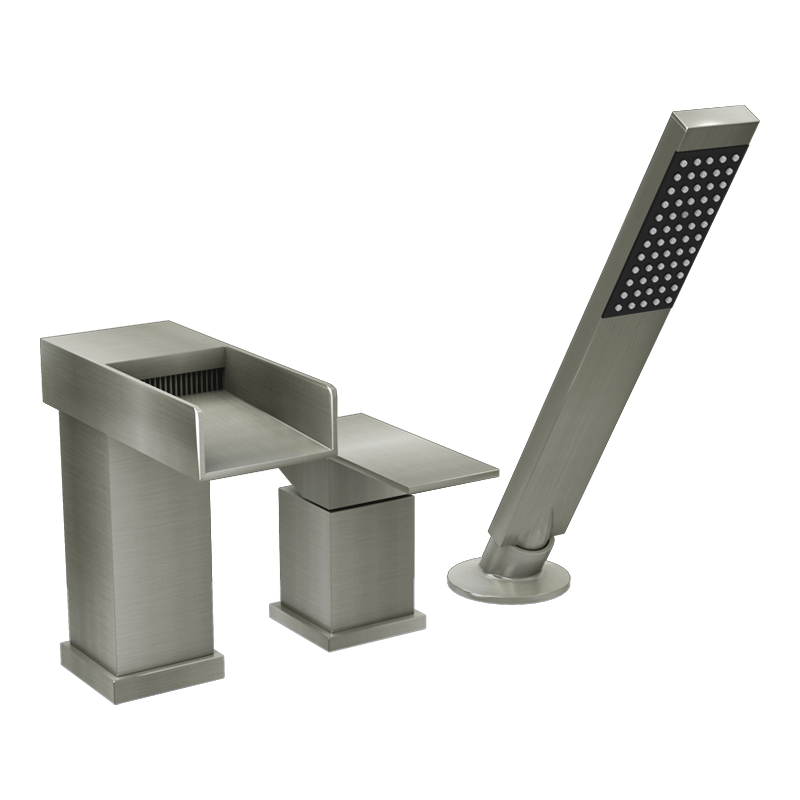 Rubi Kali Three-piece Bathtub Faucet- Nickel - Renoz