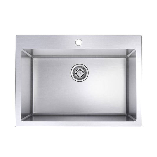 Rubi Chardonnay 27 3/4" Single Bowl Kitchen Sink With Rounded Corners - Renoz