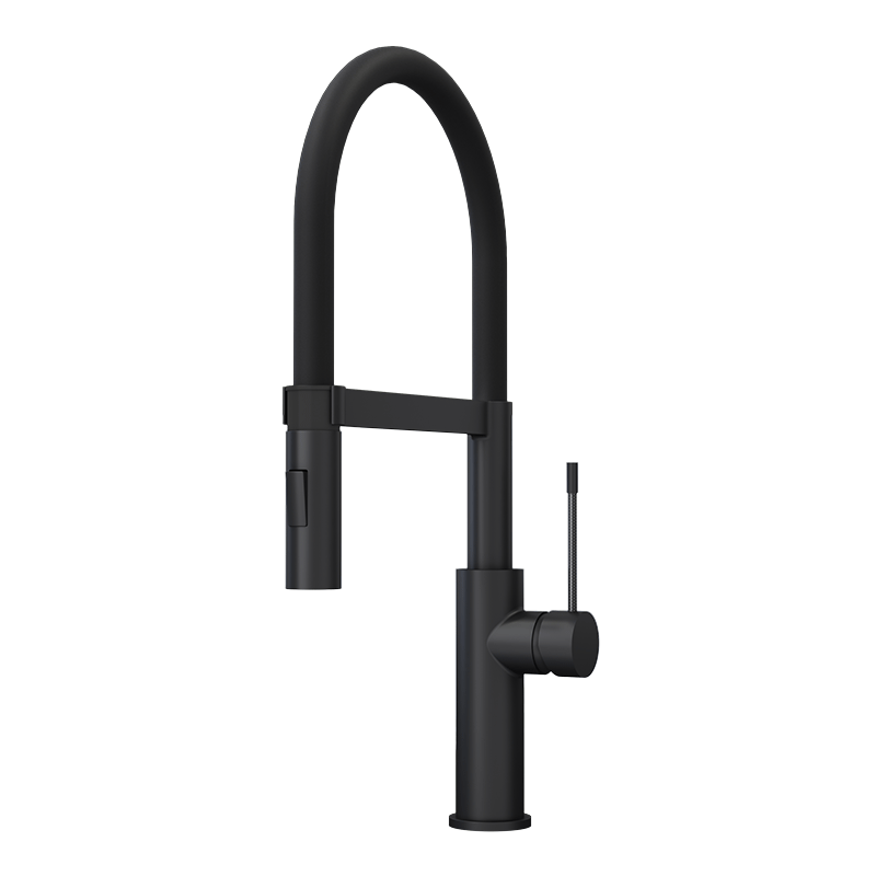 Rubi Soba Single-lever Professional Style Kitchen Faucet-Black - Renoz