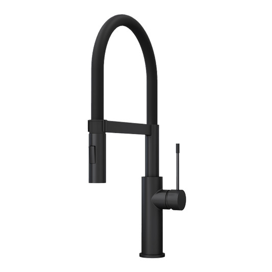 Rubi Soba Single-lever Professional Style Kitchen Faucet-Black - Renoz