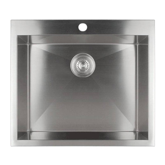 Rubi Gamay 25" Single Bowl Kitchen Sink With Square Corners - Renoz