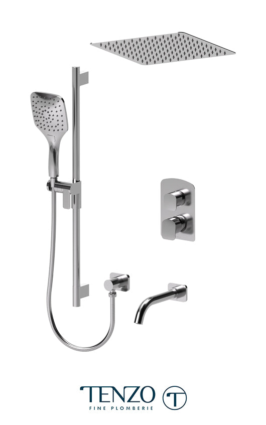 Tenzo - Kit de douche Delano T-box 3 fonctions thermostatique DET33-511655