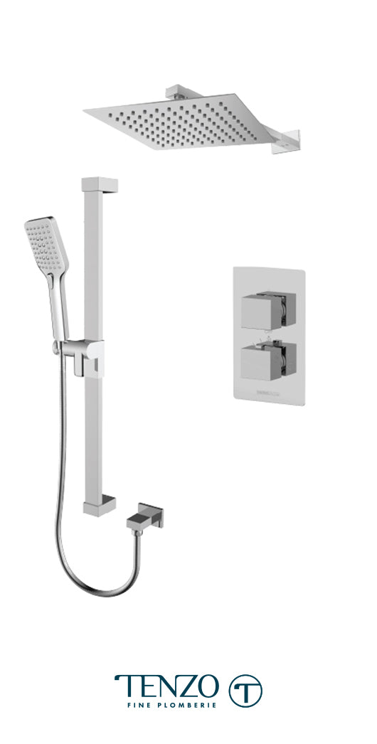 Tenzo - Kit de douche Slik T-box avec 2 fonctions (thermostatique)