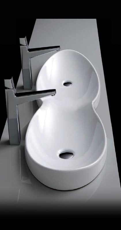 PierDeco Spool 120, Countertop Washbasin, Without Overflow - C53310-SPOOL 120