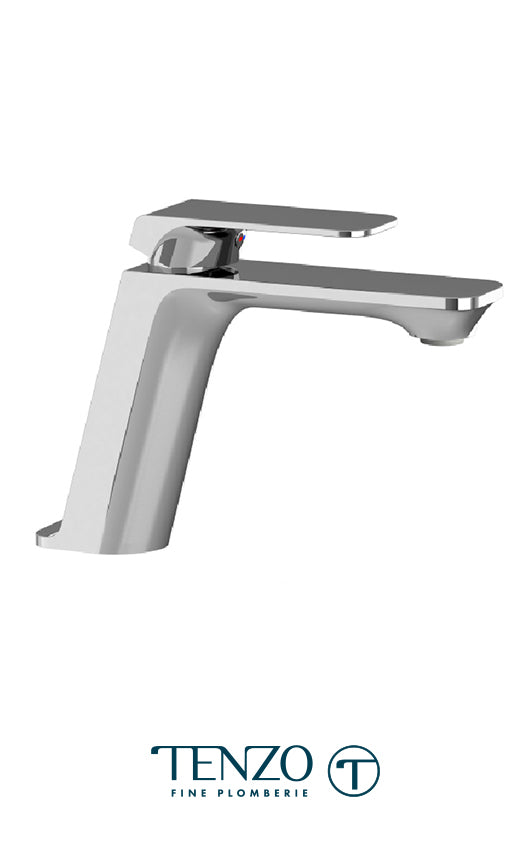 Tenzo - Robinet de lavabo monotrou Quantum chrome avec drain (sans trop-plein)