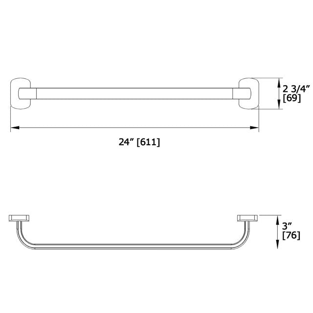 Laloo Wynn Single Towel Bar W6524