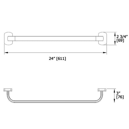 Laloo Wynn Single Towel Bar W6524