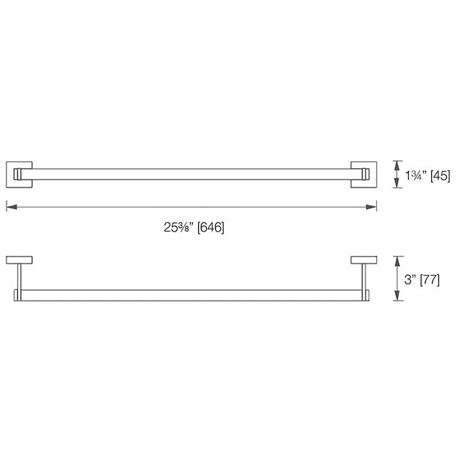 Laloo Yukon Single Towel Bar Y5424