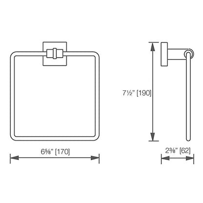 Laloo Yukon Towel Ring Y5480