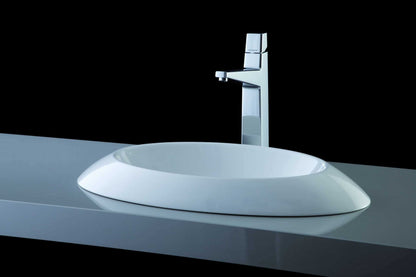 PierDeco Zena, Lavabo intégré avec couvercle de vidange en céramique - C53302-ZENA